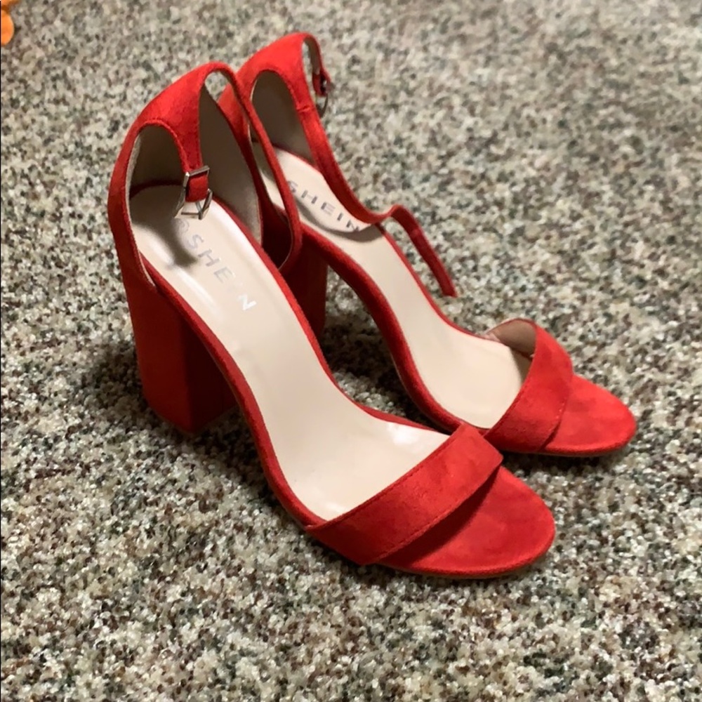 Brand New Suede Red Heels